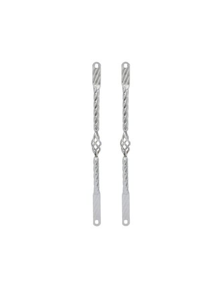 20 Cage Twisted Spring Fork Bars Chrome.